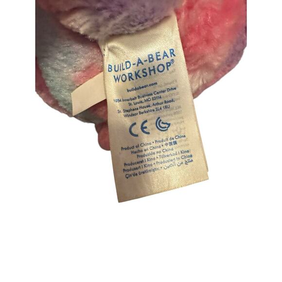 Build-A-Bear Rainbow Tie-Dye Teddy Bear Plush 16” Pastel Stuffed Animal Scented - Picture 3 of 5